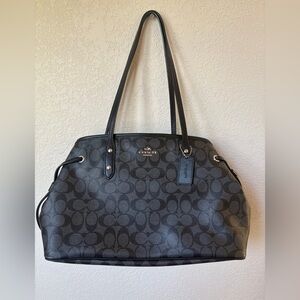 LIKE NEW - COACH Black Signature Tote Bag